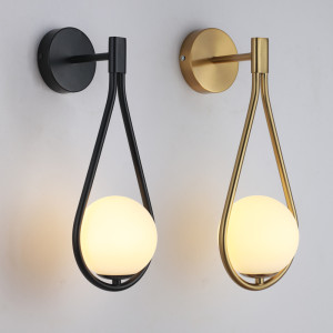 LZPZ RUI Nordic Kreative Luxus Glas Ball LED Wand lampe wohnzimmer Metall Moderne Minimalistischen Nacht Wand licht Schlafzimmer Leuchten