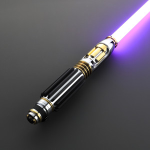 DamienSaber Mace Windu Lichtschwert Sensitive Smooth Swing Light Sabre Xeno3.0 Pixel Heavy Dueling Metallgriff mit 34 Schriftarten