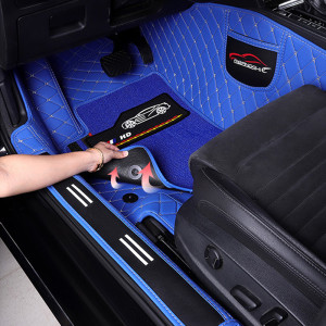 NONE Custom Fit Leder Auto Fußmatten für die meisten Automodelle Limousine Geländewagen Pick-up, Teppich Set Innen zubehör Schutz matte