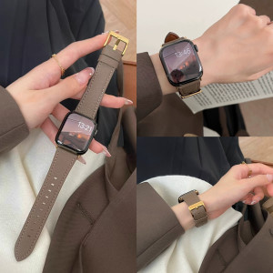 iwujiao Lederschlaufe für Apple Watch Band für Frauen Sport Correa 38mm 40mm 41mm 42mm 44mm 45mm 46mm 49mm, Armband für IWatch