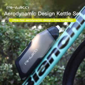 AhyKa Aerodynamisches Fahrrad-Flaschenhalter-Set 600ml Fahrrad-Trinkflasche für Rennrad und MTB Rahmenunterrohr Trinkflasche
