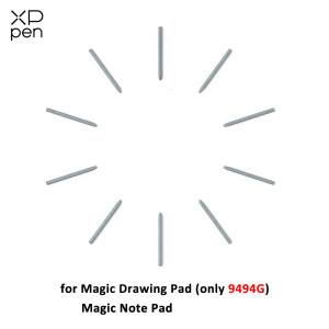 XPpen XP-Pen 20 stuks X3 Pro potloodvervangingspunten voor Magic Note Pad/Magic Drawing Pad (9494G) 20 Felt Nibs