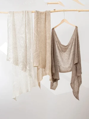 lilijasmi Schal für Damen, 100 % Baby-Kaschmir, Paisley-Öko-Druck, Wickeltuch, Pashmina, großer Schal, Mehrzweck-Gugel, superdünn, weicher Strick, 190