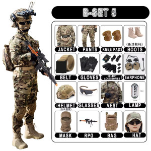 NONE Taktische Kinder Camouflage Set Outdoor Jungen Mädchen Special Forces Militär Langarm Anzug Feld Jagd Camping Kleidung