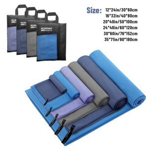 NONE Mutao Mikrofaser-Handtuch mit Netztasche, schnell trocknende, saugfähige Handtücher für Camping, Fitnessstudio, Yoga, Rucksackreisen, Wandern