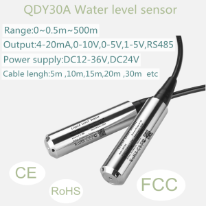XUYANGQIDIAN Tauch 0-10V 4-20mA Ausgang Hydrostatischer Füllstandssensor Sender DC12-36V Wassertank Flüssigkeiten Wandler Messgerät