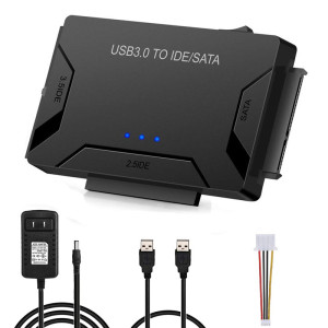 congdi SATA/IDE zu USB 3.0 Adapter Festplattenadapter Kabel Konverter für 2,5/3,5 Zoll SATA und IDE HDD Unterstützung 6 TB für PC MacBook