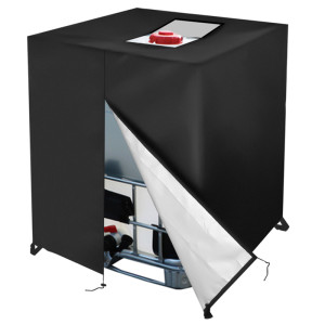 NONE 1000L IBC Wassertankabdeckung Plane Wasserdichte UV-beständige Plane mit Reißverschluss für IBC Regentankabdeckung Staubdicht
