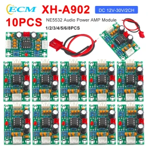 NONE 1-5 stücke XH-A902 Audio Operations Vorverstärker Bord Modul NE5532 Verstärker Front Panel Digital Tone Board Breite Spannung DC12-30V