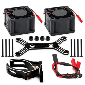NONE CJSD-RC Auto Upgrade Dual Lüfter 4985 1717 Motor Kühlkörper Kit Für 1/5 Traxxas X-Maxx 6S 8S Arrma KRATON Outcast