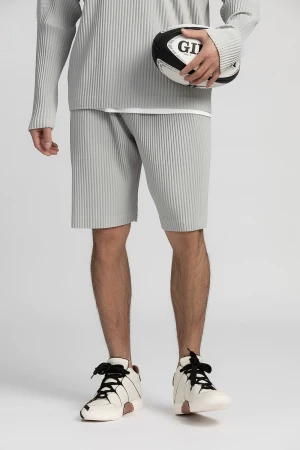 NONE Miyake Plissee Shorts für Männer Fünf-Punkt-Hosen Baggy Casual Sports Shorts japanische Plissee-Hosen