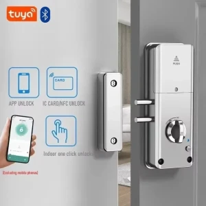 NONE Tuya BLE Smart Lock APP IC Karte Entsperren Unsichtbare Türschloss Intelligente Elektronische RFID Schloss Indoor Holz Tür Einbrecher