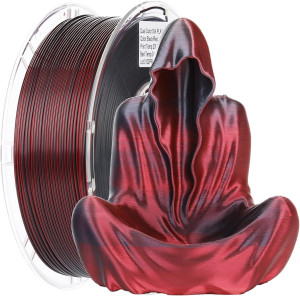 JKHJ 1 kg 3D-Drucker-Seidenfilament, 1,75 mm, mehrfarbige Seidenstruktur, glatte Farbverlaufseffekt, PLA-Material, FDM-Drucker-Verbrauchsmaterialien