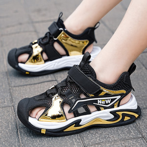 EALSQN Kinder Jungen Sandalen Sport Strand Sandalen Mädchen Turnschuhe Wasser Sandalen Geschlossene Zehen Outdoor Leinwand Regen Wohnungen