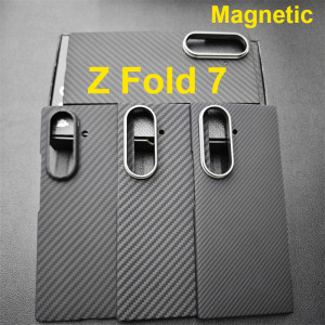 CHENYIQING Aramid Magnetische Hülle für Samsung Galaxy Z Fold 7, Kohlefaser-Abdeckung für Magsafe Hülle, Handy-Zubehör