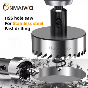 onmaiwei HSS-Lochsäge, 16–100 mm, Kobalt-Hochgeschwindigkeitsstahl, M35-Edelstahl-Werkzeugset für Metall, Edelstahl, Bohren, Metallbearbeitung