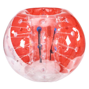 SucceBuy 5FT/1.5M Opblaasbare Bumper Bal BBody Bubble Zorb Bal voor Tiener & Volwassen Body Bubble voetbal PVC Hamster Bubble Bal blue and clear
