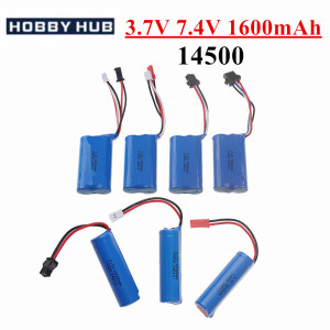 RC.BURST 14500 1S 2S 3,7 V 7,4 V 1600 mAh Li-Ion Batterie Für Elektrische Spielzeug wasser kugel pistole spielzeug zubehör Batterie mit SM JST SM3P