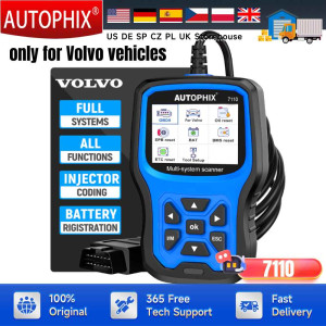 AUTOPHIX 7110 OBD2-Scanner für Volvo Full Systems TPMS EPB Autocodeleser-Akku für alle Volvo nach 1996, Scan-Diagnosetool
