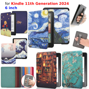 moboons Für Kindle 11. Generation 2024 Fall 6'' mit Hand Strap Kindle 6 zoll Fall Ebook C2V2L3 Auto Wake Schlaf abdeckung PU Leder Funda