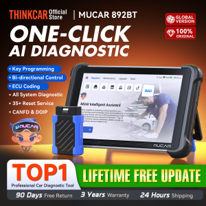 THINKCAR MUCAR 892BT Schlüsselprogrammierung AI Automotive Diagnosetool Bidirektionaler Obd2-Scanner ECU-Codierung CANFD DOIP 35, Lebensfrei