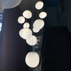 Ayilong Designer gregg Hängelampe Pendel leuchte Glas Hängelampe Kopfstein pflaster Glas kreativ für Villa Treppe Shop führte weiß