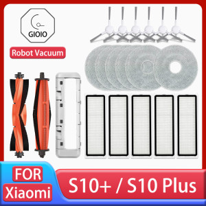 GIOIO Voor Xiaomi Robot Vacuüm S10 + / S10 Plus Accessoires Hoofdborstel Zijborstel Hepa Filter Mop Rag Doek Vervangende reserveonderdelen 2 Mop Tray