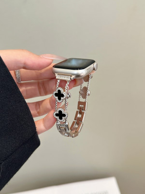 SANJIAOTANG Hochwertiger Edelstahl-Armbandlink für Apple Watch Band Serie 11/8/7/6/10 40 mm 41 mm 38 mm 42 mm 44 mm 45 mm 46 mm Armband