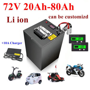 DIXSG 72V 20AH 30AH 40Ah 50AH 60AH 70AH 80Ah Lithium-Ionen-Akku mit BMS für Motorrad-Elektroauto-Pedal-Energie-Golfwagen