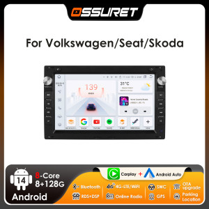 7-Zoll Ossuret 2Din Android Auto Autoradio für Volkswagen VW Passat B5 Jetta Bora Golf IV Transport T5 Quad Octa Core UI7862 CarPlay