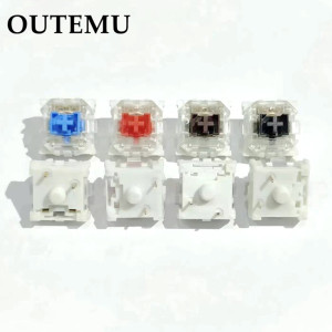 Π C OUTEMU GTMX Low Profile Switch Zwart Rood Blauw Bruin 3Pin Super Dun Voor Mechanisch Toetsenbord Hot swap Kit Schakelaars Tactile Lineair LOW Blue
