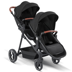 Warm house NEUER leichter Twin-Kinderwagen, faltbarer Doppelsitz-Kinderwagen, tragbarer Twin-Multifunktions-Kinderwagen. Kann an Bord genommen werden
