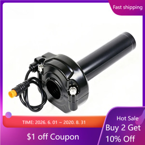 NONE E-bike 3PIN Throttle Turn Grip Stuur Versnelde Handgreep Throttle M8 Mannelijke Connector voor OUXI V8 Fat Bike, Fatboy/super73 Ebike 25cm M8
