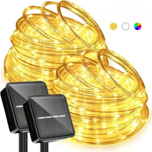 ZTree Solar-LED-Lichterkette, Feenröhren-Lichterkette, wasserdicht, für den Außenbereich, Rasenlampen, 8-Modus, für Zuhause, Garten, Terrasse,