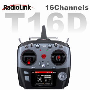TERFPV RadioLink Neuer T16D 16-Kanal-RC-Sender 2,4 GHz für RC-Auto, Boot, Drohne, Spielzeug mit R16F-Empfänger-Fernbedienung