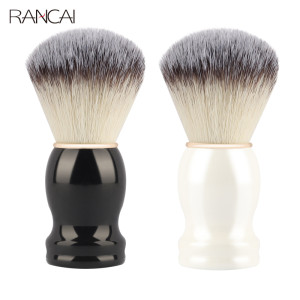 RANCAI Bart Rasierpinsel Make-up Pinsel 1 Stück Holzgriff Borsten Friseursalon Friseur Seife Schaum Rasur Männer Gesichtsreinigungswerkzeuge
