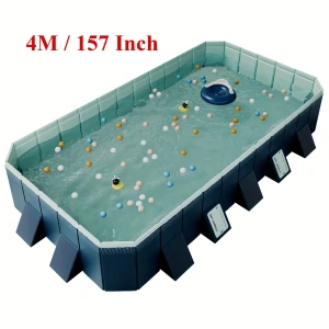 NONE 4M/157 Zoll großer Familienschwimmbecken für den Außenbereich, Sommer-Wasserparty-Pool, faltbar, geeignet für den Außenbereich, Garten, Hinterhof