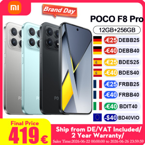 Xiaomi Global Version POCO F8 Pro 5G Mobile Phones Snapdragon 8 Elite Processor Smartphone 6.59" 120Hz AMOLED Display 6210mAh Battery Telephone