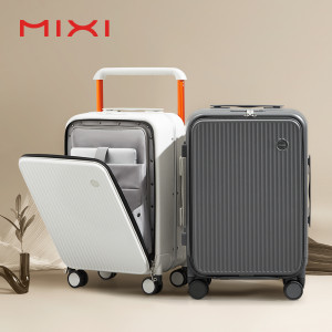 Mixi Front Laptop Tasche Koffer Breiten Griff Reise Koffer Männer 20''Handgepäck Frauen PC Aluminium Rahmen Trolley Fall 24''