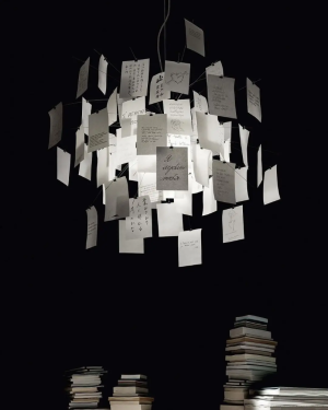 NONE Wohnkultur Wohnzimmer Papier Pendel leuchte Zettel Kunst DIY Album Karte Kronleuchter kreativen Raum dekorative LED-Lichter
