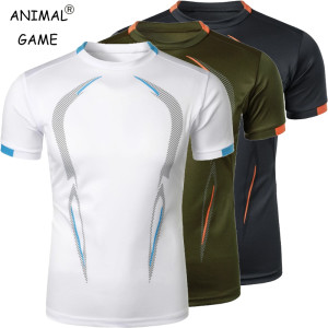 ANIMAL GAME Sommer Gym Atmungsaktive T-shirt Männer Schnell Trocknend Jogging Tops Männer Leichte Training Tees Fitness Tops Laufen Sweatwear