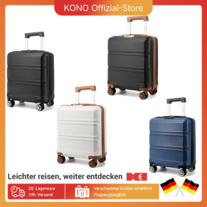 KONO handbagagekoffer 45x36x20 cm Lichtgewicht harde koffer met 4 rollen en TSA-slot Easyjet GRIJS