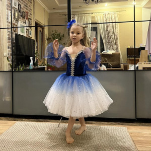 Ballettrock für Kinder, Tanzrock für Mädchen, Paillettenkleid, Tanzrock für Kinder, Performance-Kleidung mit kollektivem Programm