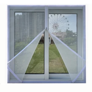 CHARM HOME Weißes Fenstergitter in mehreren Größen mit Reißverschluss. Selbstklebender Reißverschluss, Moskitonetze für Fenster,