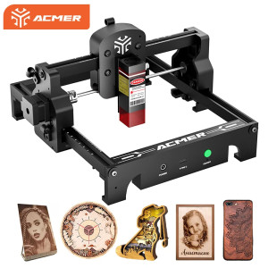 ACMER S1 2,5 W 3,5 W Mini tragbarer Lasergravierer DIY Lasergeschnittene Graviermaschine Gravur Logo Holz bemalt Acryl Glas Leder