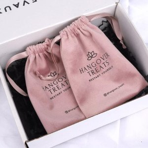 NALIA'S POUCHES Rosa Samt Geschenk Beutel 7x9cm 8x10cm 9x12cm 10x15cm pack 50 Parfüm Kerze Make-Up Kordelzug Beutel Schmuck Flanell Logo Sack