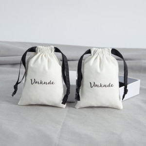 weikende 50 Stück individuelles Logo wiederverwendbare Baumwolle Kordelzug Geschenkbeutel Schmuck Ring Verpackung Taschen Hochzeit Party Dekoration
