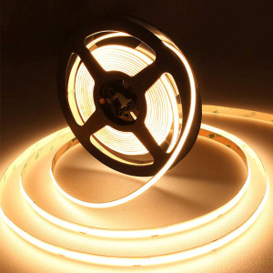 Aamasun 24V 12V Cob LED Streifen Licht 8mm 120leds/m hoch dichtes flexibles Dioden band Band für Raum dekoration 1m 2m 3m 5m 10m linear dimmbar