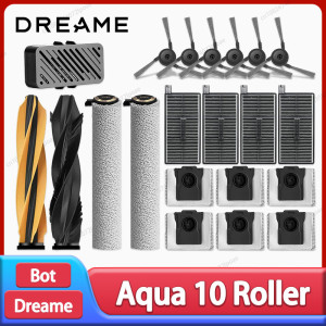 Dreame Aqua 10 Roller / Aqua 10 Pro Roller / Aqua 10 Ultra Roller Accessoires Hoofdzijborstel Roller Mop Doek Filter Stofzak 2 Roller Mop Cloths