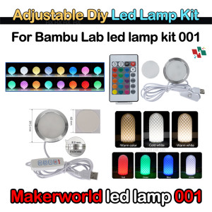 Sprouture Lab Für Bambu Lab LED-Lampen-Set, verstellbares Licht-Set, LED-Lichtteile, Hardware, DIY-Modell, weißes/kaltes/warmes Licht, ohne